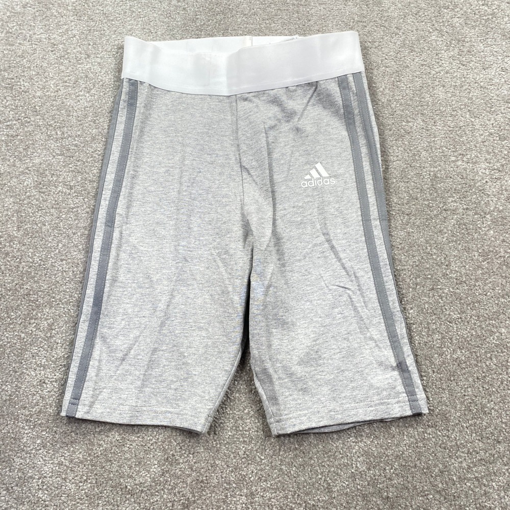 Adidas‎ Kids Gray Performance Athletic Bike Shorts XS